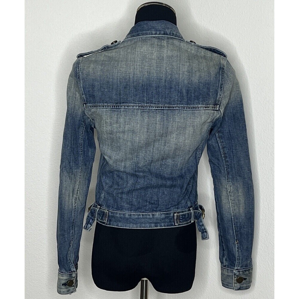 Kenneth Cole Women’s Juniors Denim Jacket Medium Wash XS - Picture 2 of 6